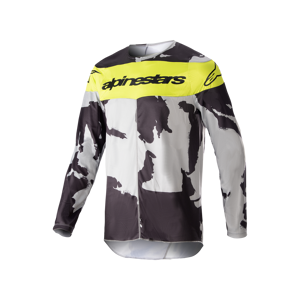 Maillot Cross Alpinestars Racer Tactical Cast Gris Camouflage-Jaune Fluo - - Publicité