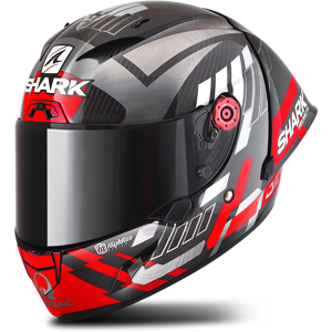 Casque Integral Shark Race-R Pro GP 06 Carbone-Chrome-Rouge Replica Zarco Winter Test -