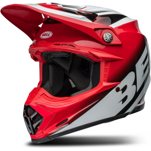 Casque Cross Bell Ps Moto 9S Flex Rouge Blanc 