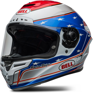 Casque Intégral Bell Race Star DLX Flex Blanc-Bleu - - Publicité