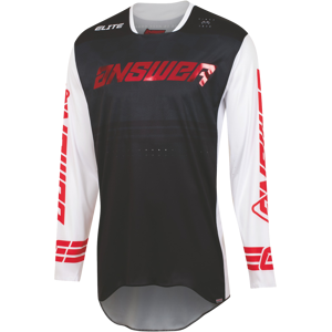 Answer Racing Maillot Cross ANSWER ELITE FINALE Noir-Blanc-Rouge - - Publicité