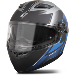 Stormer Casque Intégral Stormer Pusher Rush Bleu-Métal -