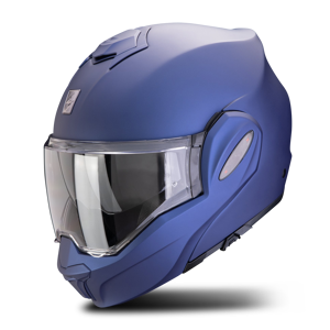 Casque Modulable Scorpion EXO-TECH EVO PRO Solid Bleu Mat - - Publicité