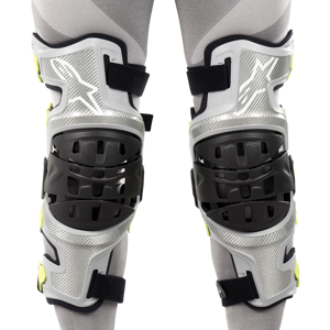 Genouilleres Alpinestars Bionic-7 Argent-Jaune Fluo -