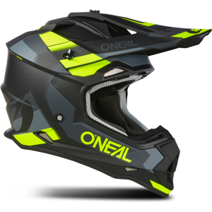 ONeal Casque Cross ONeal 2SRS SPYDE V23 Noir Gris Jaune Neon 