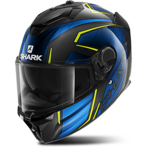 Casque Intégral Shark Spartan GT Carbon Kromium Carbone-Chrome-Bleu - - Publicité