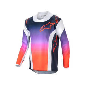 Maillot Cross Enfant Alpinestars Racer Hoen Gris Clair-Hot Orange-Noir - - Publicité