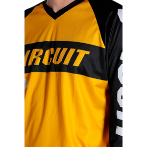 Maillot Cross Circuit Marea Noir-Jaune-Blanc -