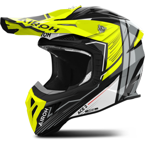 Casque Cross Airoh Aviator Ace 2Engine Jaune Brillant -