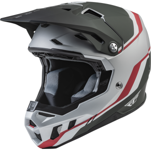 Casque Cross FLY Racing Formula CC Driver Argent-Rouge-Blanc -