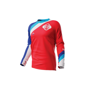 Maillot Cross Enfant Freegun Devo Rainbow Rouge - - Publicité