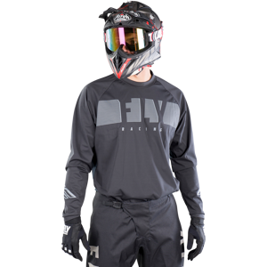 Maillot Cross FLY Racing Windproof Noir-Gris -