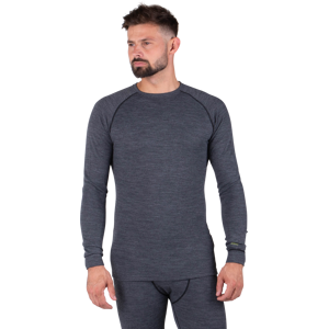 Maillot Technique Raven Merino Gris-Noir -