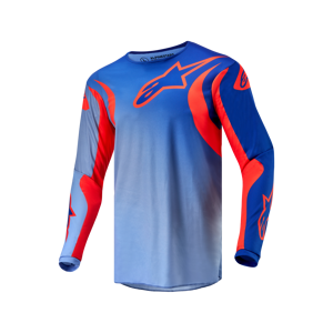 Maillot Cross Alpinestars Fluid Lucent Bleu Ram Hot Orange 