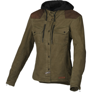 Blouson Moto Femme Macna Inland Vert Marron 