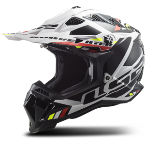 Casque Cross LS2 MX700 Subverter Stomp Blanc Noir 