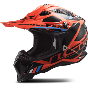 Casque Cross LS2 MX700 Subverter Stomp Orange Fluo Noir 