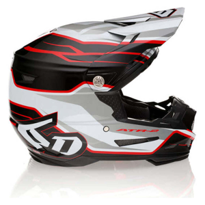 Casque Cross 6D ATR-2 Phase Blanc-Rouge -