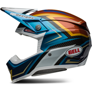 Casque Cross Bell Ps Moto 10Spherical Blanc Or 