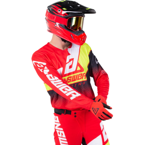 Answer Racing Maillot Cross Answer Elite Korza Rouge-Blanc-Noir - - Publicité