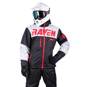 Blouson Raven Frontline Noir-Gris-Rouge -