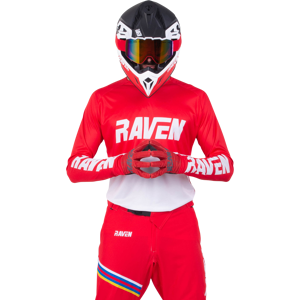 Maillot Cross Raven AIR Rouge Blanc 