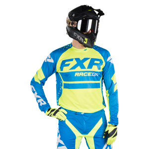 Maillot Cross FXR Revo Bleu-HiVis-Blanc -