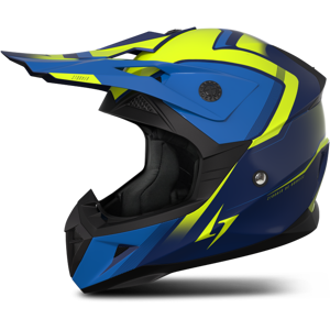 Casque Cross Stormer Dust Bleu-Jaune Neon -