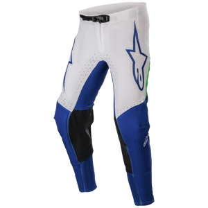 Pantalon Cross Alpinestars Supertech Rizen Bleu Ray-Blanc-Vert Fluo -