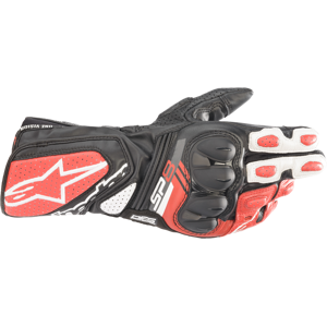 Gants Moto Alpinestars SP-8 V3 Noir-Blanc-Rouge Brillant -