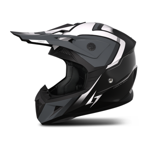 Casque Cross Stormer Dust Noir-Blanc -