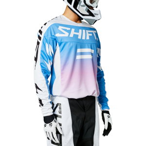 Maillot Cross Shift White Label Fade Bleu -