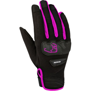 Gants Moto Femme Bering York Noir-Fuchsia -