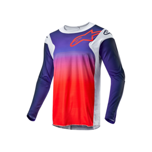 Maillot Cross Alpinestars Racer Hoen Gris Clair-Hot Orange-Noir - - Publicité