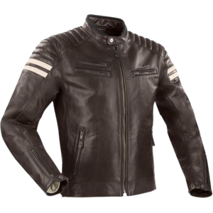 Blouson Moto Segura Funky Marron-Beige -