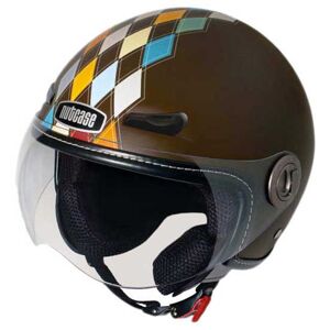 Modern Argyle Open Face Helmet Marron XL