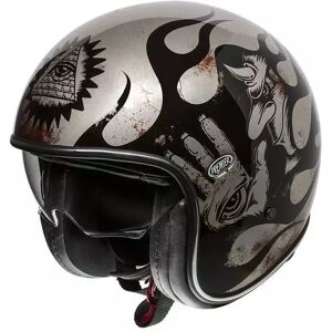 Casque Moto Jet Vintage Bd Titanium - Premier - Publicité