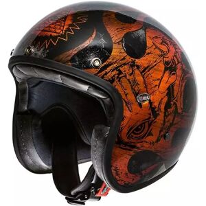 Casque Moto Jet Le Petit Bd Orange Chromed - Premier