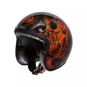 Casque Moto Jet Le Petit Bd Orange Chromed - Premier - Publicité