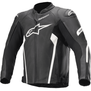 Alpinestars Faster V2 leather jacket men black/white 48 - Publicité