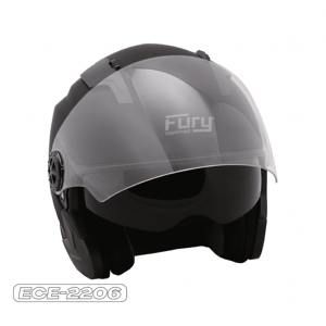 CASQUE JET FAST II MAT (ECE 22.06) - XXL - FURY FAST II 2206 - NOIR MAT