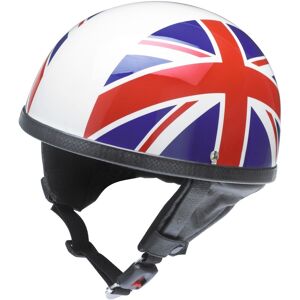 Classic UK Casque jet Blanc Rouge Bleu taille : M