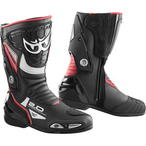 Berik Shaft 2.0 Bottes de moto Noir Rouge taille : 47 - Publicité