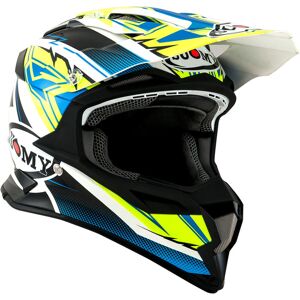 Alpha Waves Casque de motocross Blanc Jaune taille : XS