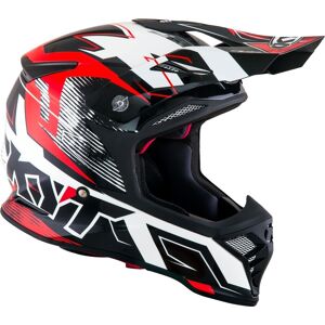 Skyhawk Digger Casque de motocross Blanc Rouge taille : L