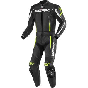 Berik Ascari Pro Costume en cuir de moto de deux pieces Noir Blanc Jaune taille : 50