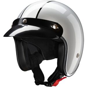 RB-755 Indiana Casque Jet Noir Blanc Argent taille : M