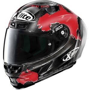 X-Lite X-803 RS Ultra Carbon Replica C. Checa Casque Noir Rouge taille : 2XL