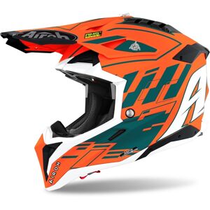 Airoh Aviator 3 Rampage Carbon Casque Motocross Orange taille : S