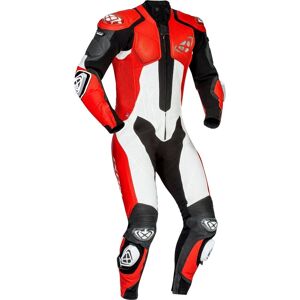 Ixon Vendetta Evo Costume en cuir de moto one piece Noir Blanc Rouge taille : L - Publicité